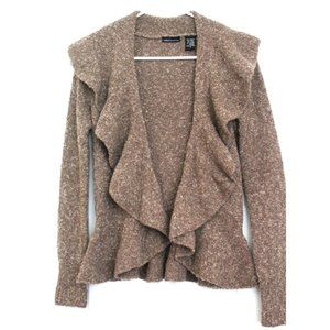 Moda International Vintage Boho Cropped Towel Terry Cardigan Sweater Sz S